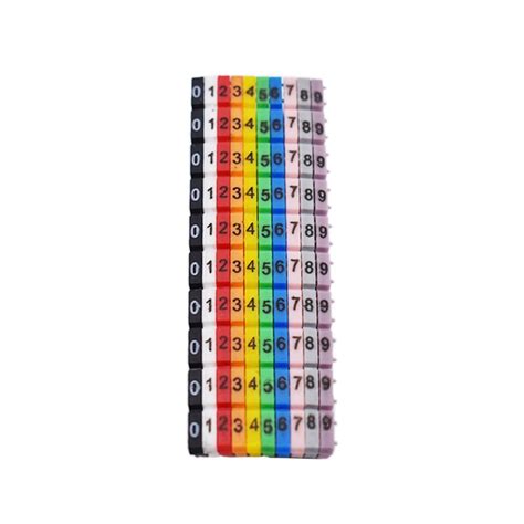 Buy Kcopo Cable Marking Labels - Numbers 0-9 - Assorted Colours ...