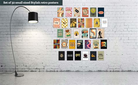 EKDALI Aesthetic boho small set of 32 posters for wall decoration ...