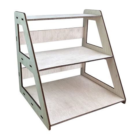 Buy Torched 3-Tier Retail Table Display Stand with Shelves for Products ...