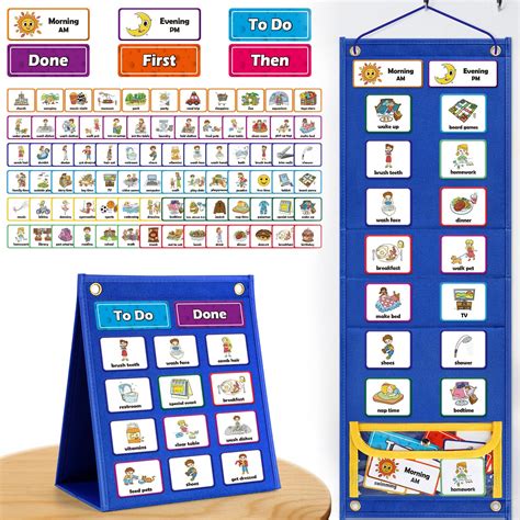 Buy Torlam Visual Schedule for Kids Chore Chart, Morning Bedtime ...