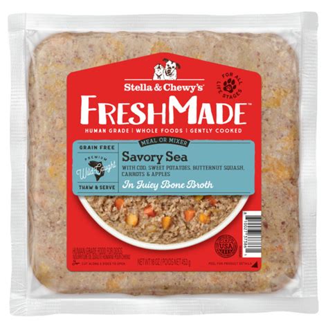 Stella & Chewy's Freshmade Savory Sea Gently Cooked Frozen Dog Food, 16-Oz | Pet Supermarket