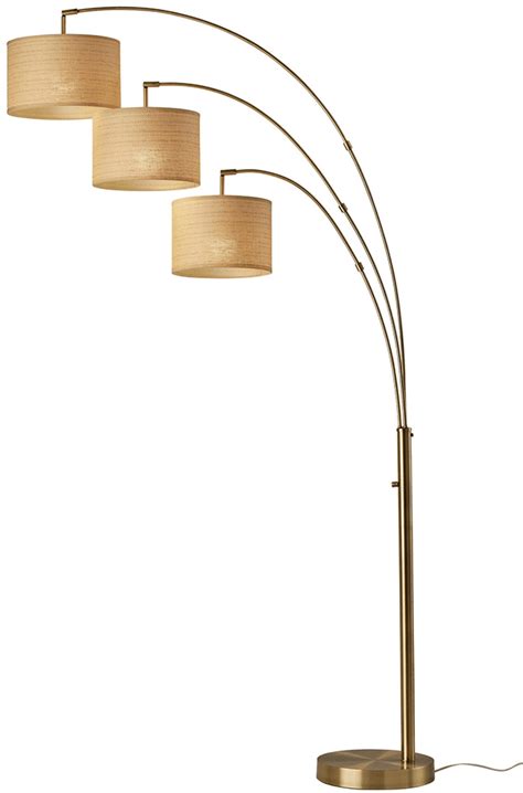 Adesso 4249-18 Bowery Antique Brass Arc Floor Lamp - ADE-4249-18