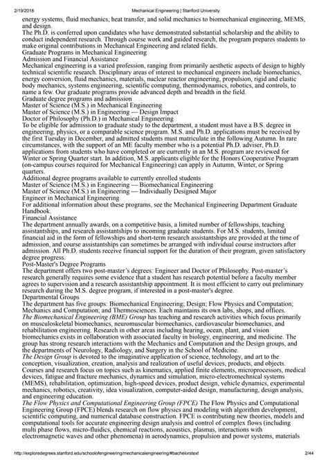 Mechanical Engineering Stanford at Manuel Hatchett blog