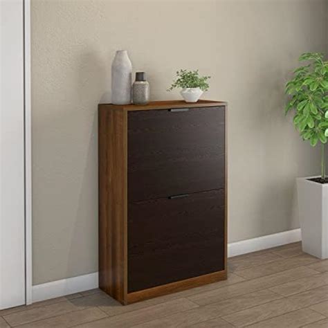 home by Nilkamal Florine Engineered Wood Shoe Cabinet (Walnut & Wenge ...
