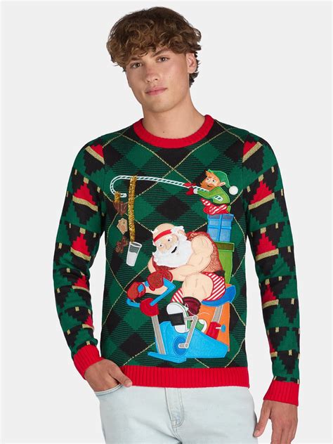Jolly Sweaters Men's & Big Men's Ugly Christmas Sweater, Sizes S-3XL ...