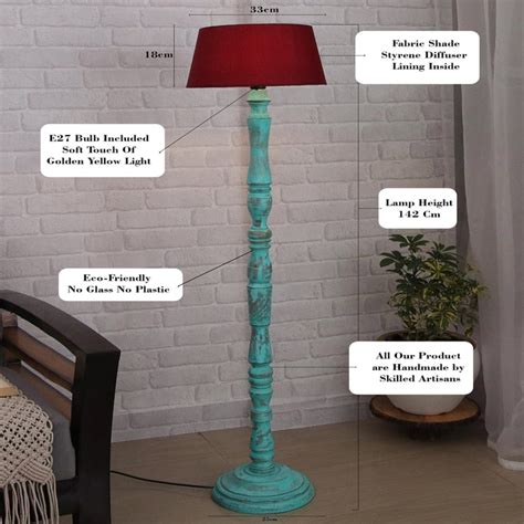 Buy HOMESAKE Wooden Floor Lamp from Homesake at just INR 11000.0