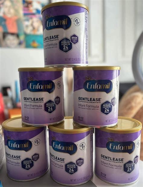 6 Cans Enfamil Gentlease Infant Formula Powder Baby Formula 12.4 OZ Exp ...