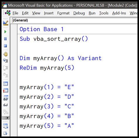 Image result for VBA Sort Array