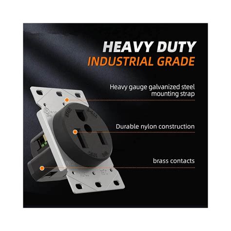 50 Amps 250V Flush Mounting Power Outlet, NEMA 6-50R | Ubuy India