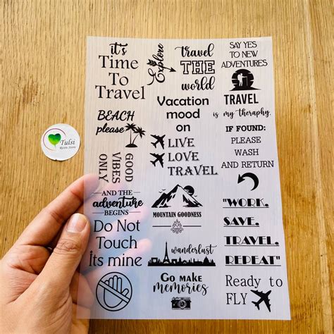 A5 Insert Sheet - Travel Caption – Tulsi Resin Store