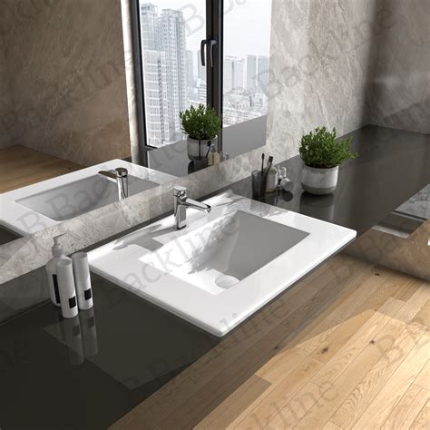 B Backline Ceramic Semi Under Counter Wash Basin 60 X 47 X 25 Cm