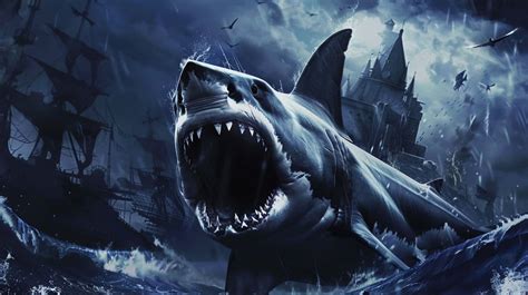 Download Great_ White_ Shark_ Fantasy_ Artwork Wallpaper | Wallpapers.com