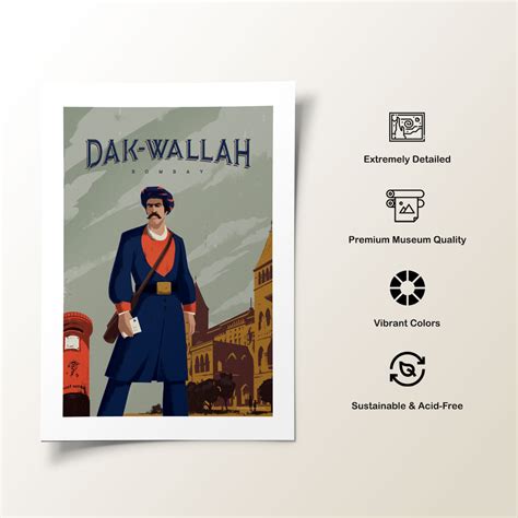 The Dak Wallah Indian Postman, Bombay Poster: Buy Art Prints Online ...