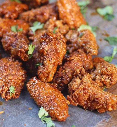 Sticky Crispy Garlic Chicken Wings - Ev's Eats