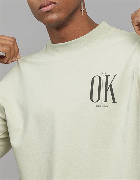 Mint Green Half Sleeves Round Neck Oversized Tee – ROOKIES