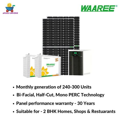 Waaree energies 2 kilowatt, Bi-Facial, Half-Cut, Mono-Crystalline