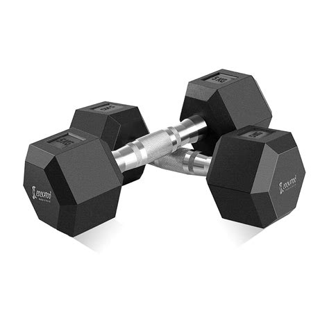Buy Cockatoo Rubber Coated Professional Hex Dumbbells (Pack of Two ...