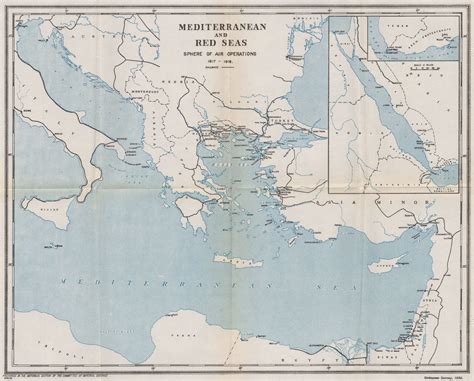 FIRST WORLD WAR. Mediterranean/Aegean Sea. Theatres of operations 1937 ...