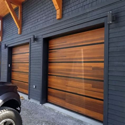 Custom cedar planks garage doors by c h i overhead doors – Artofit