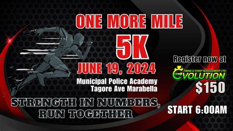 ONE MORE MILE 5K ROAD RACE, Municipal Police Training Academy Tagore ...