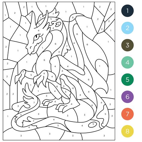 Printable Mystery Color By Number Coloring Pages