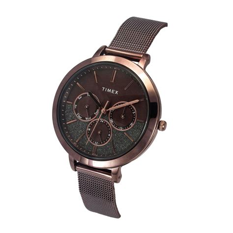 Timex Women Brass Dial Stainless Steel Analog Watch - TWEL14507 – Sai ...