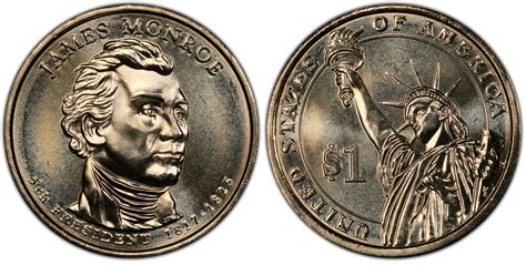 2008-D $1 James Monroe Position A (Regular Strike) Presidential Dollars ...