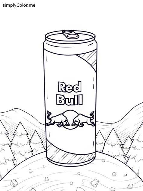 Red bull coloring - Simply color me