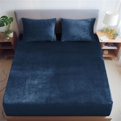 Buy The Little Big Store 250 TC Flannel Warm Elastic Solid Fitted ...
