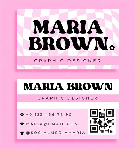 Business Card Template with QR Code 的图像结果