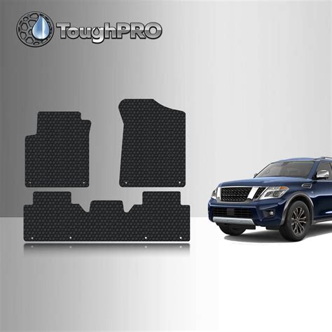 ToughPRO Floor Mats Black For Nissan Armada All Weather Custom Fit 2017 ...