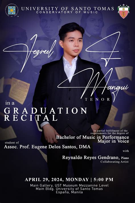 JAY MANGUI GRADUATION RECITAL, UST Museum of Arts and Sciences, Manila ...