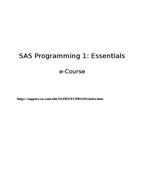 Image result for SAS Programming 1 Essentials