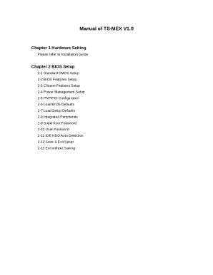 Award BIOS SETUP of TS-ABX V1 Doc Template | pdfFiller