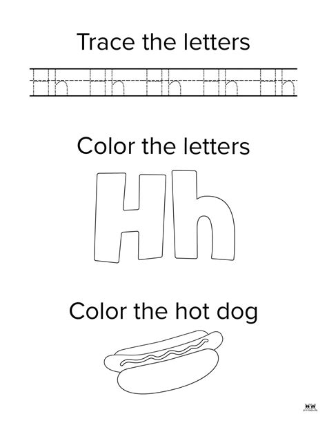 Letter H Worksheets - 50 FREE Printables | Printabulls