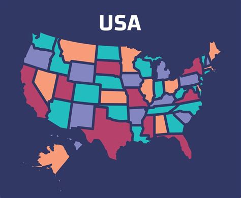 Us Map Colored 的图像结果