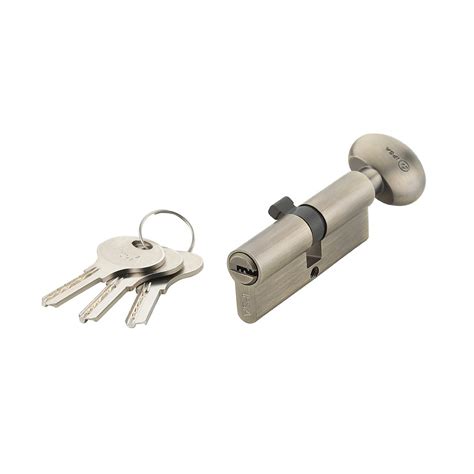 IPSA Euro Cylinder 90mm One Side Key and Knob with Computer Key Antiqu