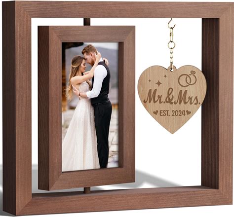 Amazon.com - Wedding Picture Frame Gifts for Couples 2025, Rotating ...