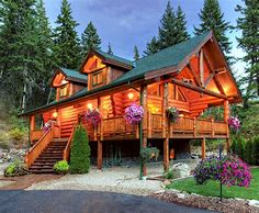 Luxury Log Home | Custom Log Cabin Plan | International Delivery