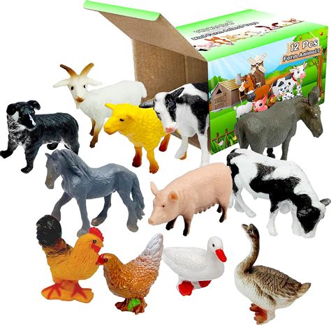 KECIABO 12 Mini Realistic Farm Animal Figurines Toys Set, India | Ubuy