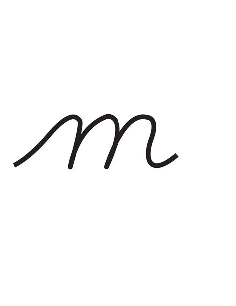 Lowercase M Cursive