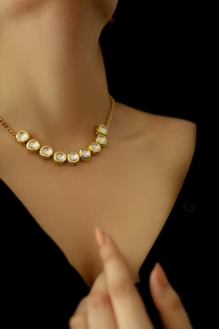 Buy Gold Plated Kundan Necklace by Do Taara Online at Aza Fashions.