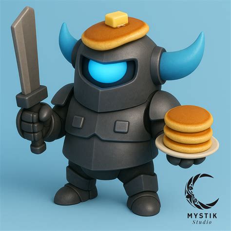 🥞 Mini P.E.K.K.A. with Pancakes - Clash Royale・ STL File for 3D ...