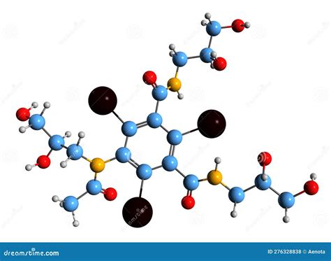 Iohexol Contrast Agent Molecule. Used In Coronary Angiography Procedures. Royalty-Free Stock ...