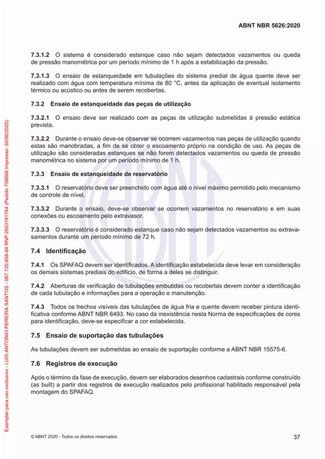 NBR 5626 - 2020 - | PDF