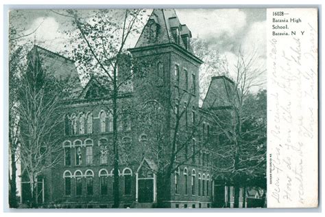 1906 Batavia High School Building in Batavia New York NY Antique ...