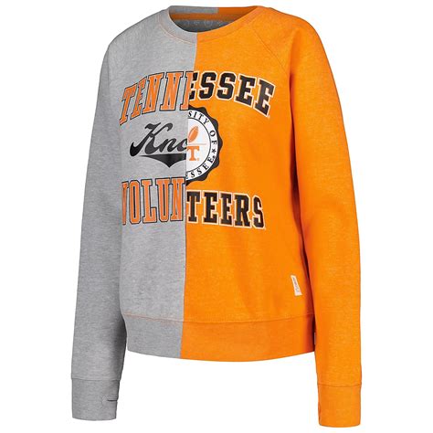 Pressbox Tennessee Volunteers Half and Half Raglan Pullover Sweatshirt ...