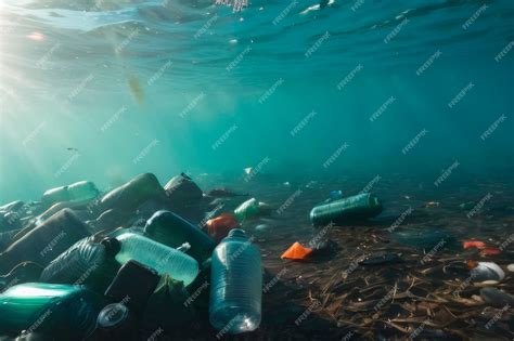 Premium Photo | Problems of water pollution human waste under water