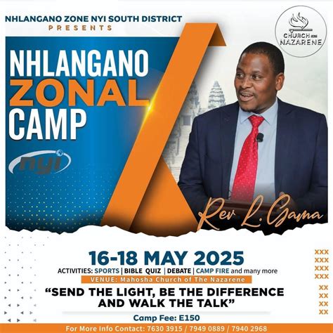 Nhlangano Zonal Camp 2025, Mahosha Church of the Nazarene , Manzini, 16 ...