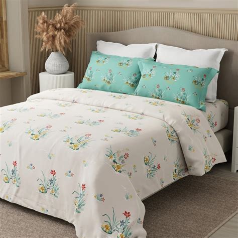 Buy BOUTIQUE LIVING Embrace Cotton 152TC Floral Print 3Pcs Queen ...